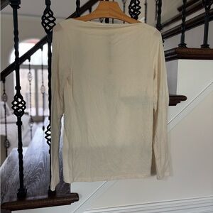 Cream Long Sleeve Top